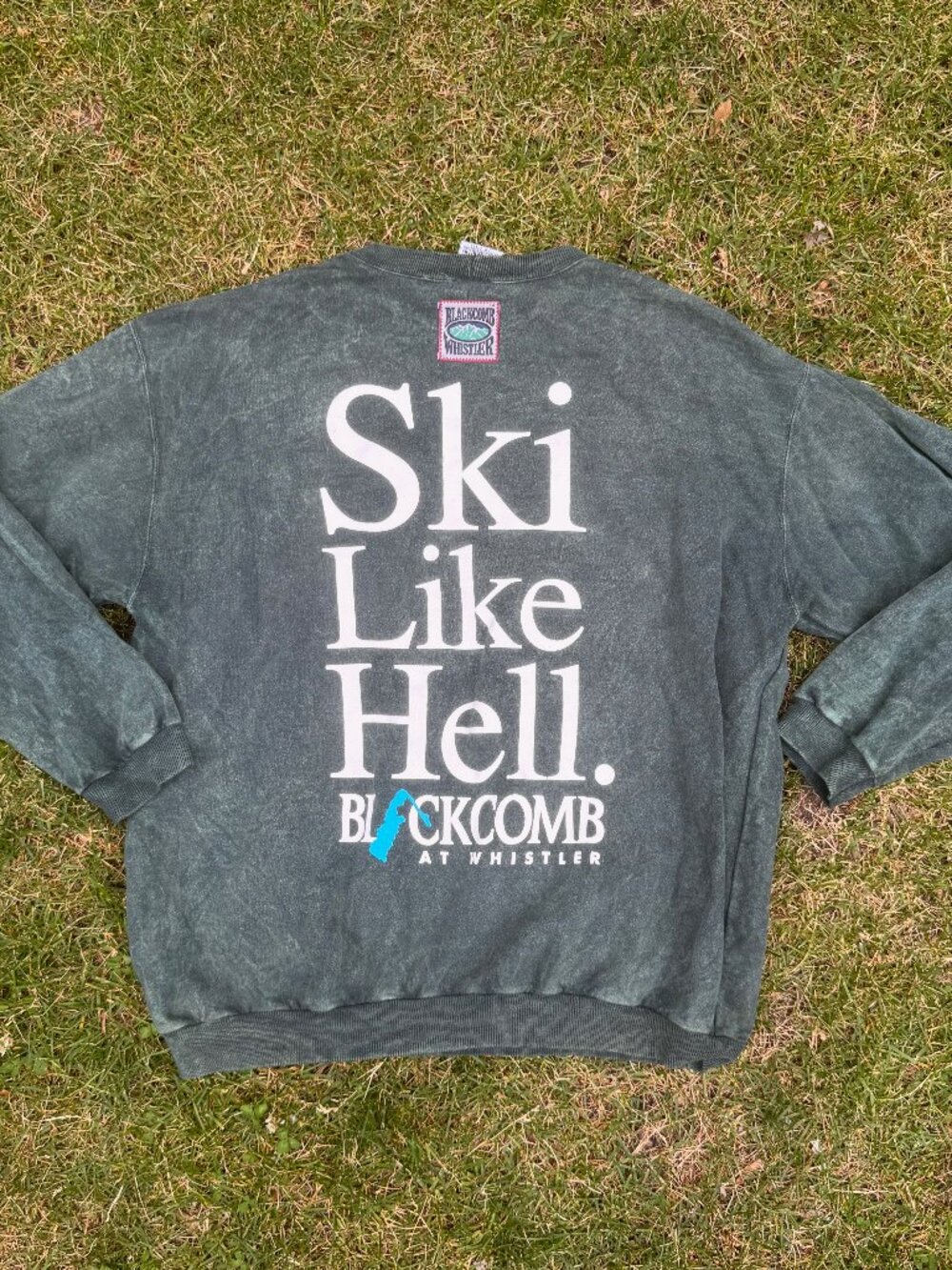 Whistler Blackcomb - Vintage Crewneck Sweatshirt (Men's) - Acid Wash Green